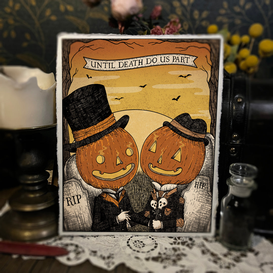 Classic Halloween Pumpkin Couple