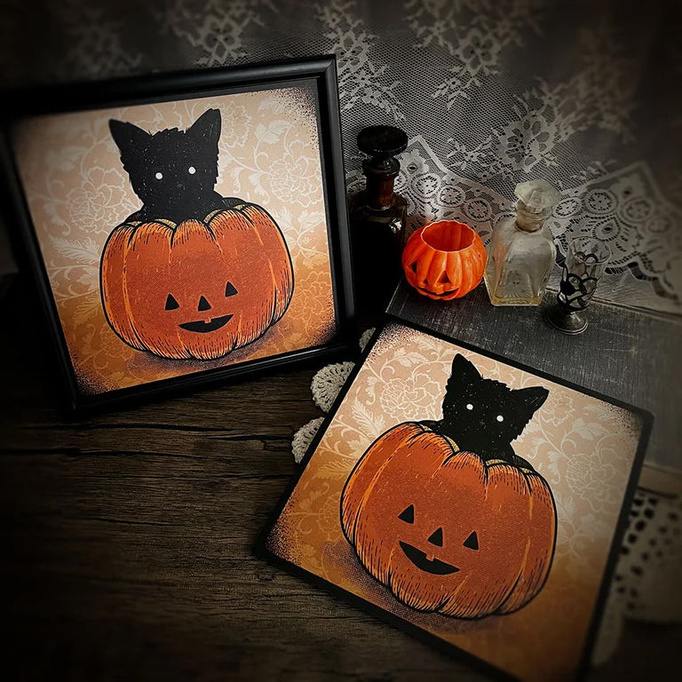 vintage black cat halloween
