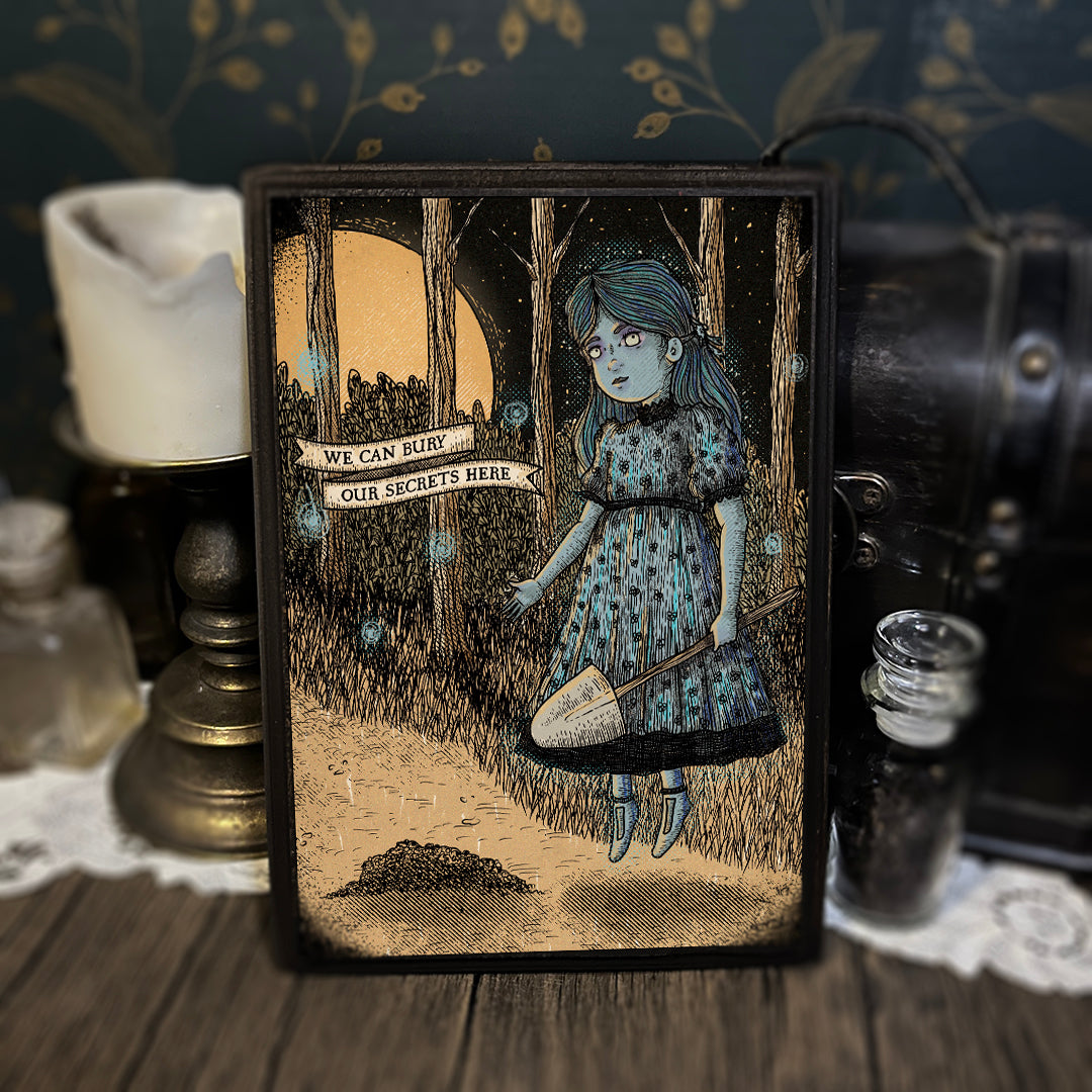 Bury our secrets (revisited wood print)