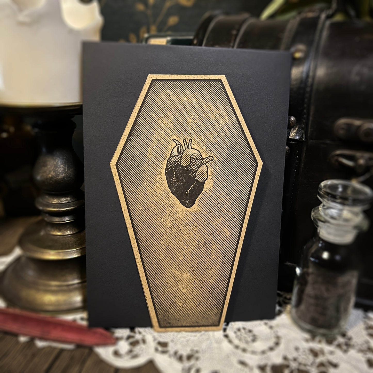 Coffin Heart Greeting Card