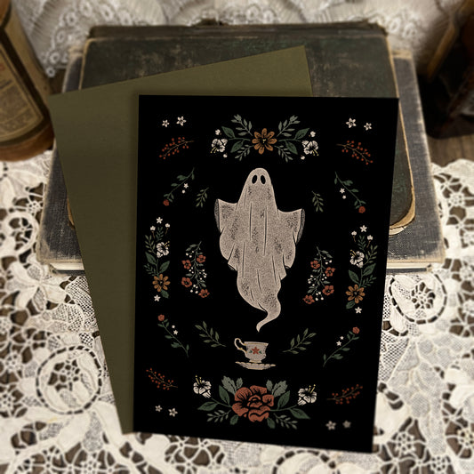 Ghost Tea Greeting Card