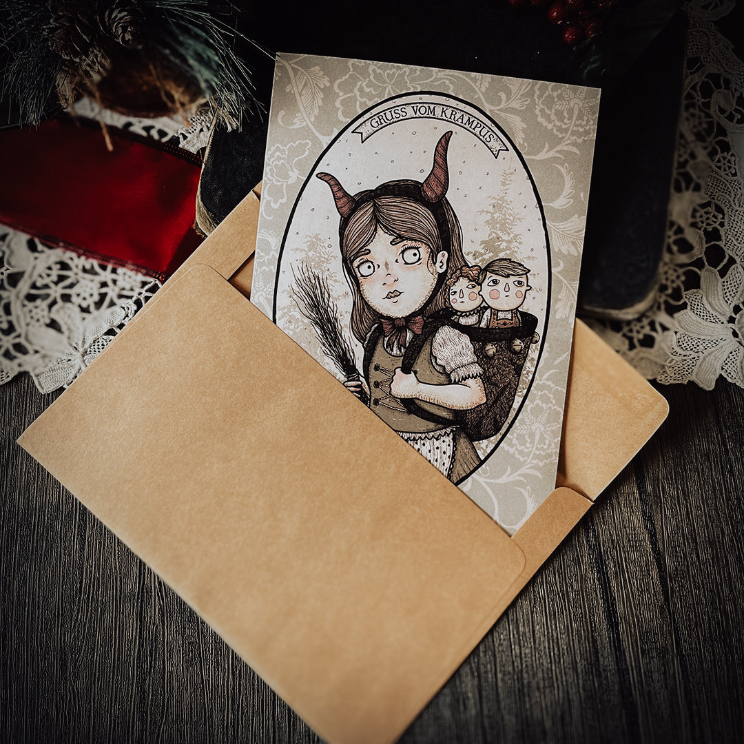 Krampus 3-pack Greeting Cards