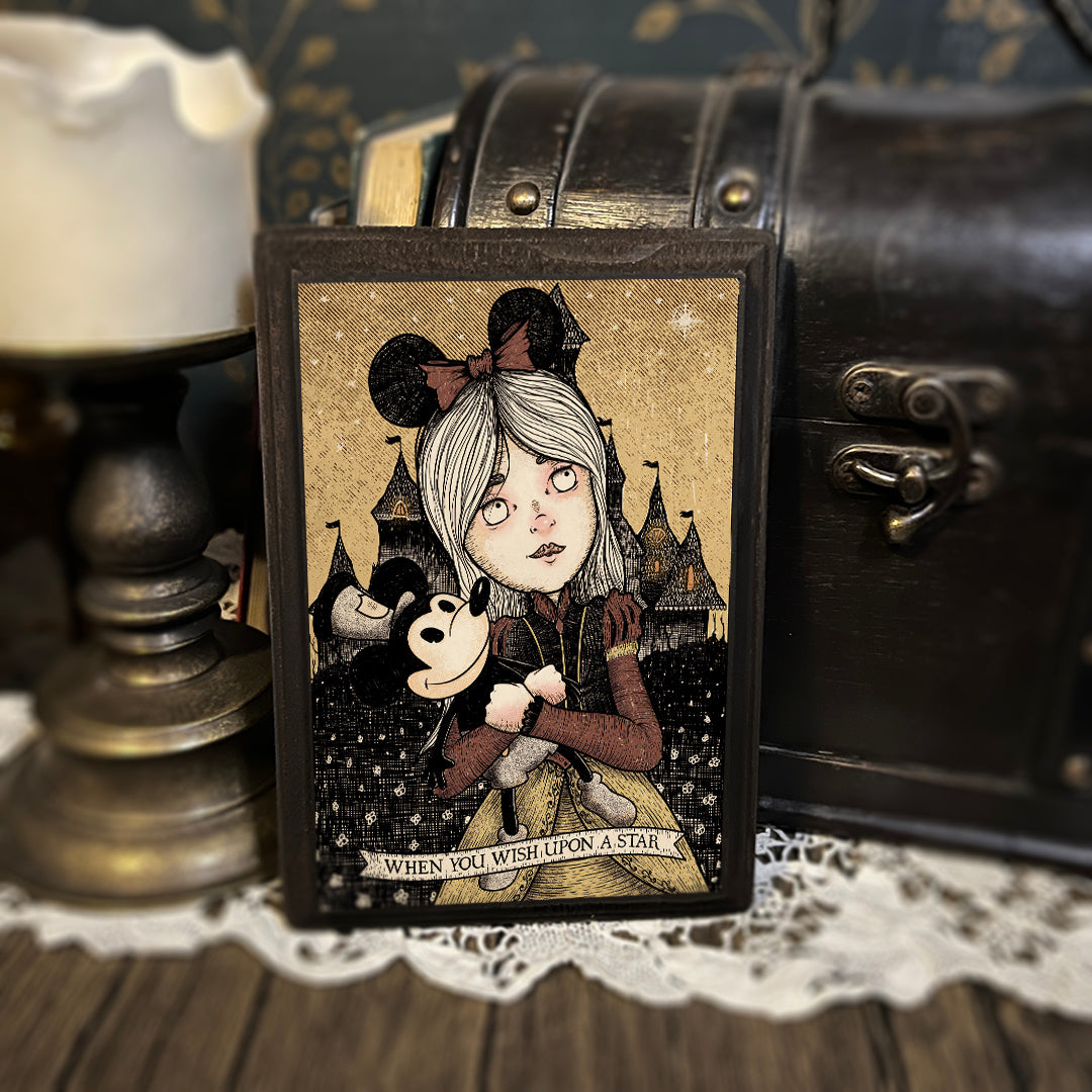 Mickey Mouse Orphan (wood print)