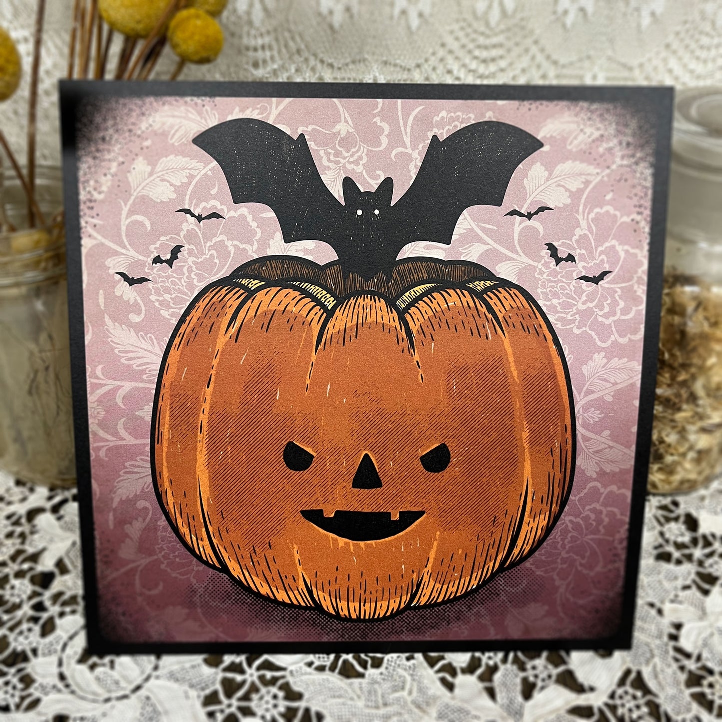 Classic Bat Pumpkin print