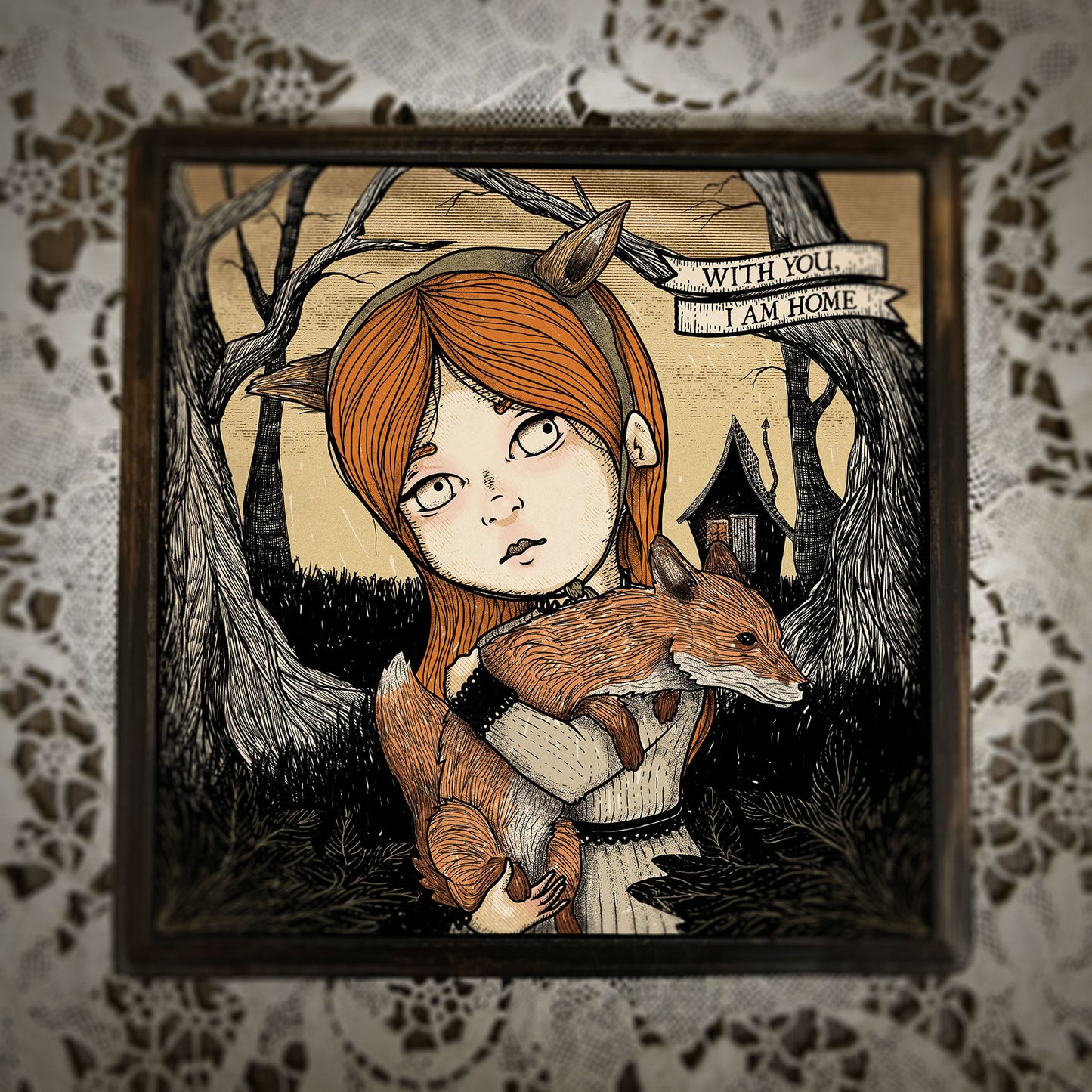 Red Fox Orphan (wood print)