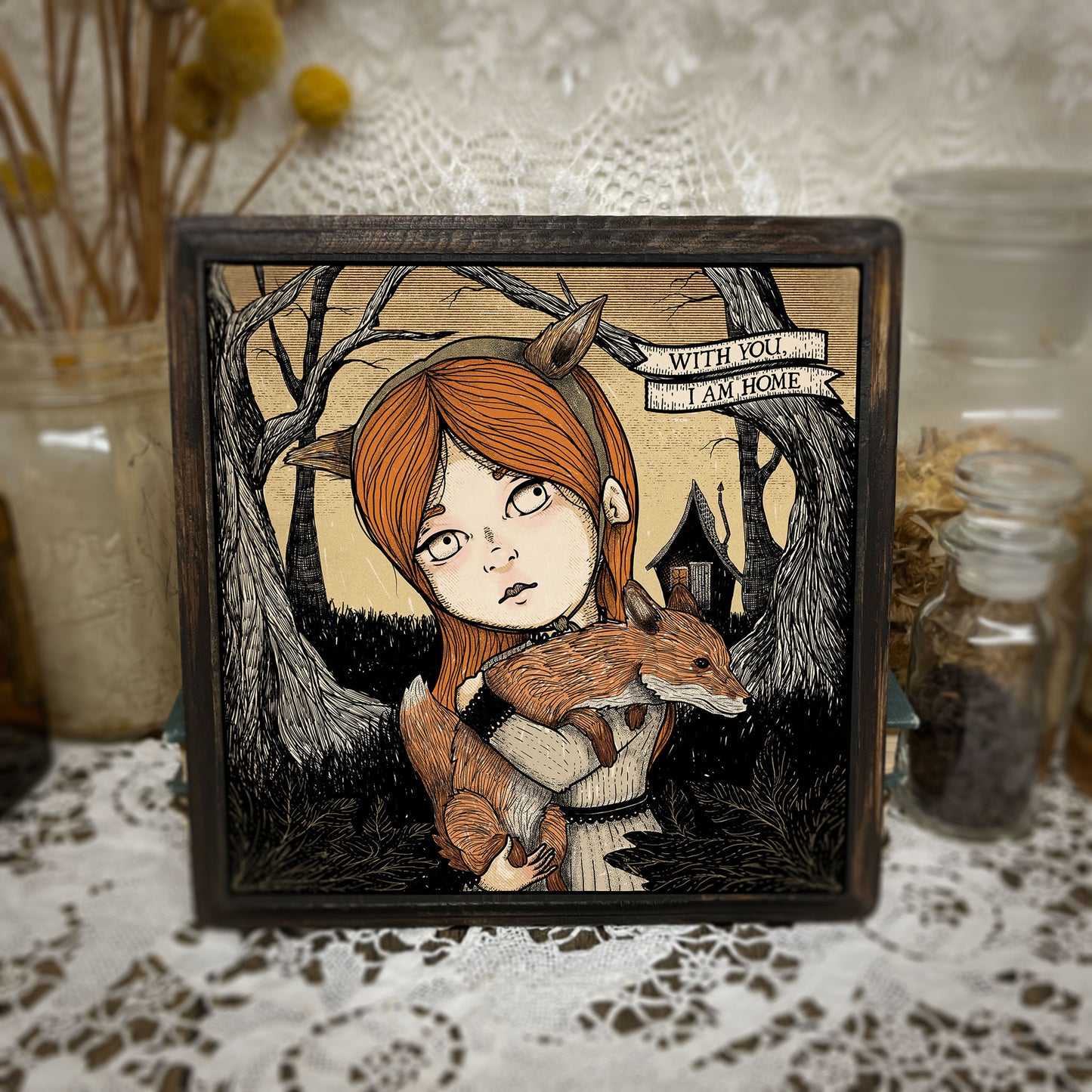 Red Fox Orphan (wood print)