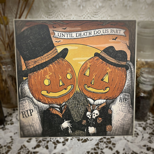 Classic Halloween Pumpkin Couple