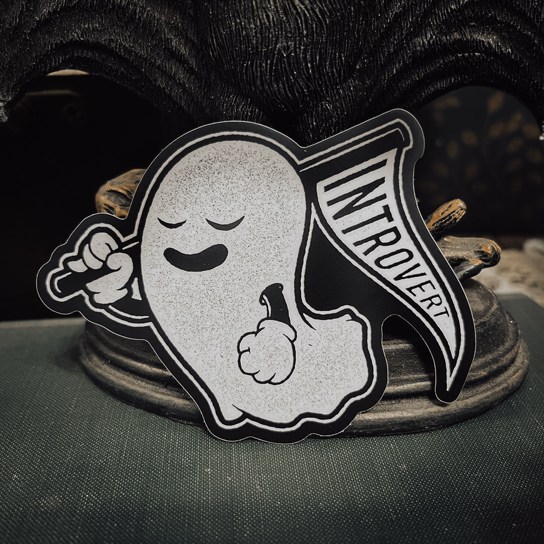 Introvert Ghost Sticker