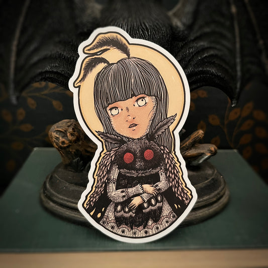 Mothman Orphan Girl Sticker