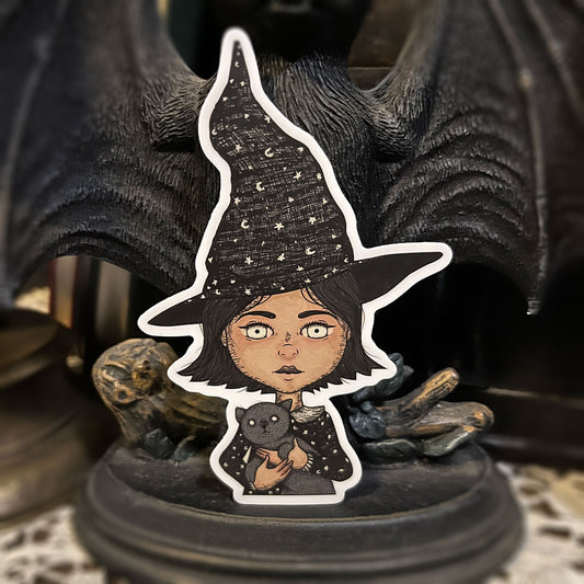 Starry Brujita witch sticker