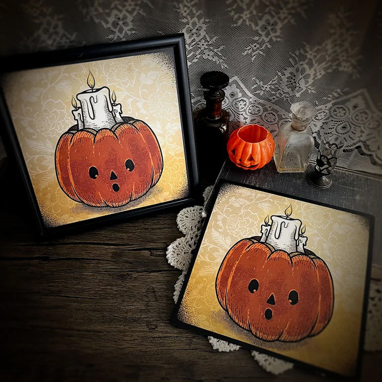 Classic Candle Pumpkin print