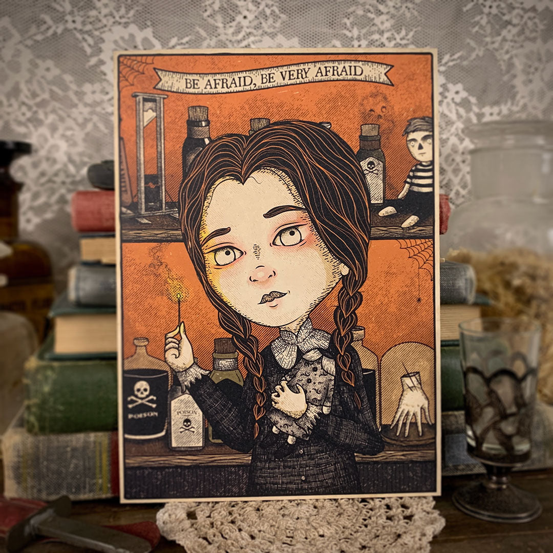 Wednesday Addams victorian illustration addams family